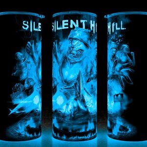 Glow in the Dark Silent Hill Pyramid Head and Nurses Gaming Cup Mug Tumbler